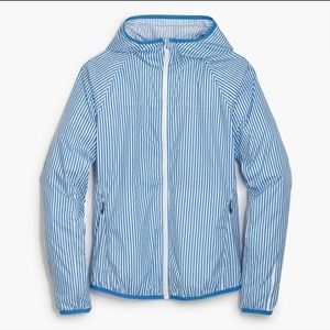 New Balance x J.Crew striped hood windbreaker NWT